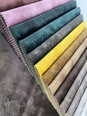 100%polyester knitted velvet sofa fabric with golden bronzing hometextile fabric for home decoration