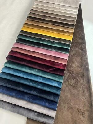 100%polyester knitted velvet sofa fabric with golden bronzing hometextile fabric for home decoration