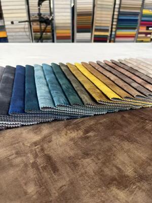 Polyester Jacquard Customized Flower Print Fabric Velvet Sofa Fabric