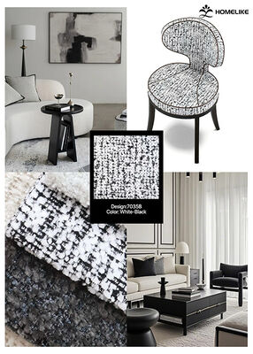 Two-tone Blended Woven Chenille With Eco-friendly Coating For Home Textile