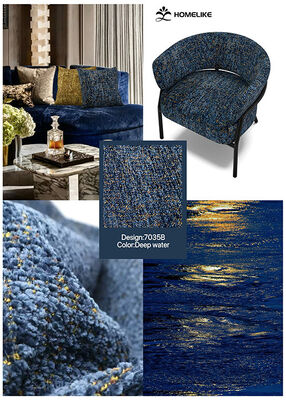 Two-tone Blended Woven Chenille With Eco-friendly Coating For Home Textile
