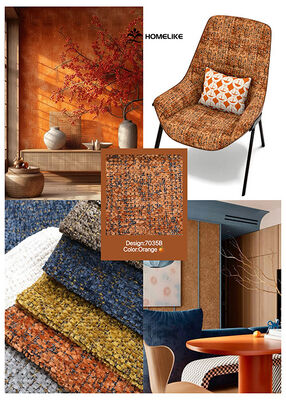 Two-tone Blended Woven Chenille With Eco-friendly Coating For Home Textile