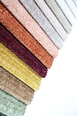 High-saturation Multi-color Brush Print Velvet For Home Textile