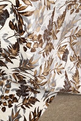 Luxury Vintage Leaves Pattern Jacquard Velvet Fabric For Sofa