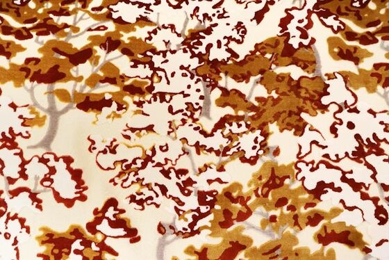 Abstract Forest Motif Pattern Knitting Jacquard Velvet Fabric For home textile