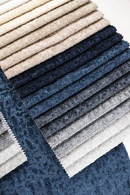 Honeycomb Bonding & Flocking Velvet Blue-Orange Scheme For Sofa