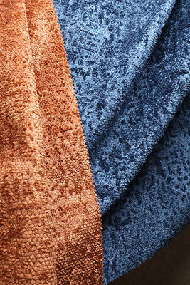Honeycomb Bonding & Flocking Velvet Blue-Orange Scheme For Sofa