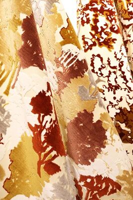 Forest Impression Jacquard Velvet – Where the luxury of a gilded forest meets your home.