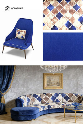 Antique Clover-Printed Velvet Fabric for Home Textile Applications