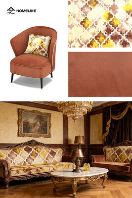 Antique Clover-Printed Velvet Fabric for Home Textile Applications