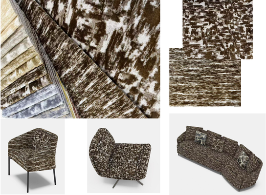 450GSM cut pile jacquard velvet sofa fabric