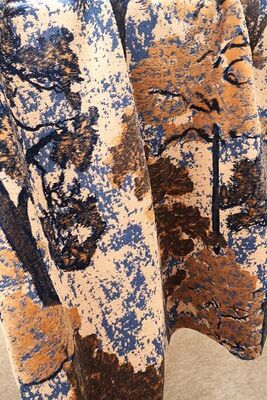 Two-tone Forest Pattern Jacquard Velvet Fabric For Sofa