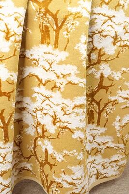 Parisian-Inspired Artistic Tree Jacquard Velvet Fabric For Your Sofa