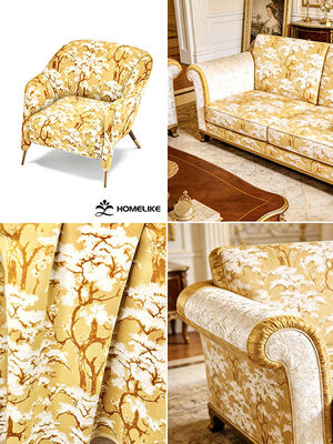 Parisian-Inspired Artistic Tree Jacquard Velvet Fabric For Your Sofa