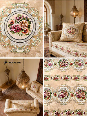 Middle Eastern Charm · A&B Panel Luxury Foil Print Sofa Fabric