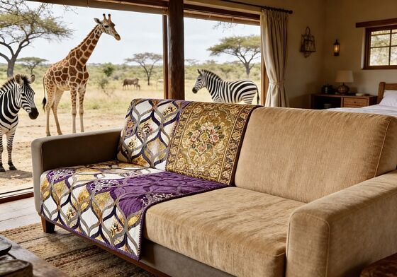 East African Safari Chic Print Velvet----"Serengeti Rhythm" Fabric