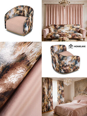 French Impressionist Oil Painting Printing Velvet For Home Textile