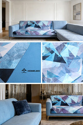 100% Polyester Geometric Prism Modern Printed Velvet For Home Textile