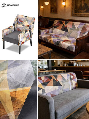 100% Polyester Geometric Prism Modern Printed Velvet For Home Textile