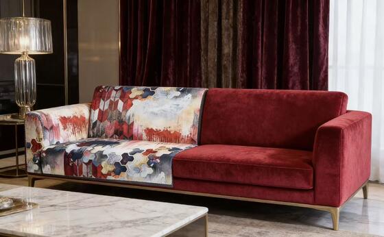 Modern Light Luxury Abstract Art Style Print Velvet For Sofa