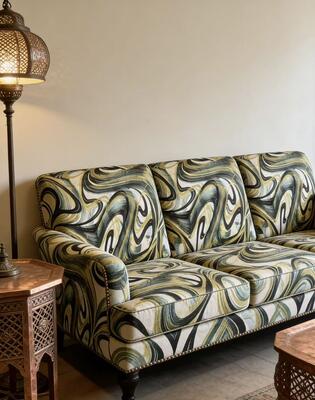 250GSM  abstract digital printing fabric for sofa