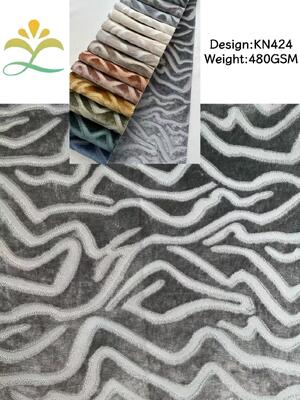 480GSM Jacquard Velvet Sofa Fabric For Home Decoration