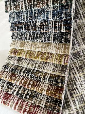100%Polyester Cut Pile Multi-color Jacquard Velvet Fabric For Sofa