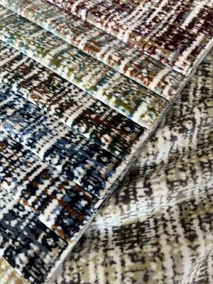 100%Polyester Cut Pile Multi-color Jacquard Velvet Fabric For Sofa
