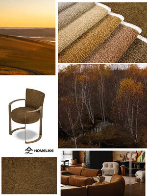 Earth Tone Series Color Woven Jacquard Chenille For Sofa 