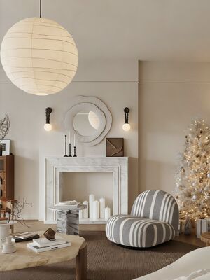 Relaxed Aesthetic Nordic-Style Striped Chenille Sofa Fabric