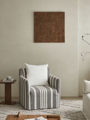 Relaxed Aesthetic Nordic-Style Striped Chenille Sofa Fabric