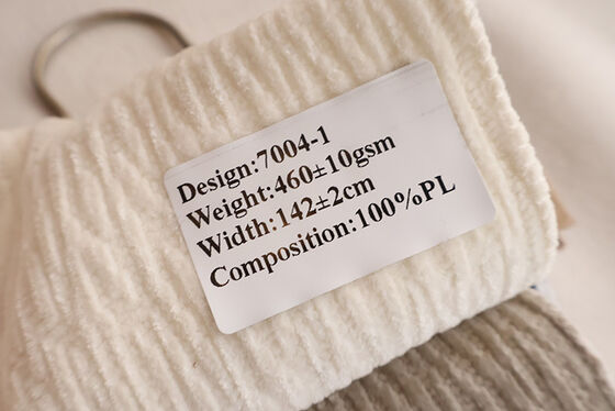 Vertical Wavy Texture / Undulating Wave Texture Chenille Fabric For Sofa