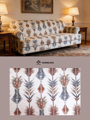 Vintage Arrow American Jacquard Upholstery Fabric