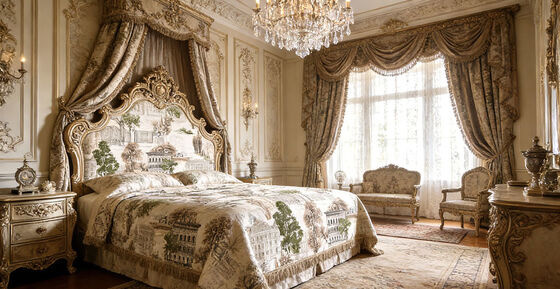 European Noble Classic Castle Jacquard Fabric For Home Textile