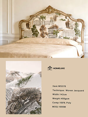 European Noble Classic Castle Jacquard Fabric For Home Textile