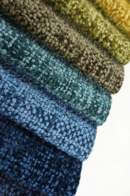 530gsm Plain Single Color Woven Chenille Fabric for Sofa