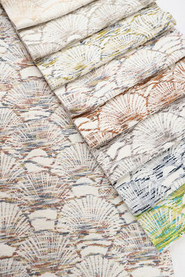 Whisper of Green Fan | French Style High-End Custom Chenille Sofa Fabric