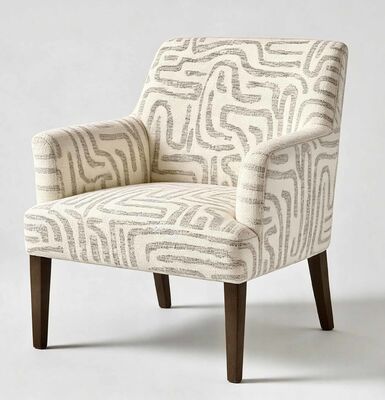 Abstract Flowing Lines Jacquard Chenille Fabric for furniture