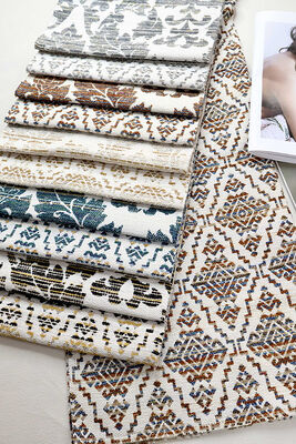 Luxury Gold Thread Jacquard Chenille Fabric - European Palace Style