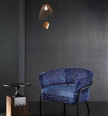 Deep Ocean Blue Three-Dimensional Diamond Jacquard Velvet For Sofa