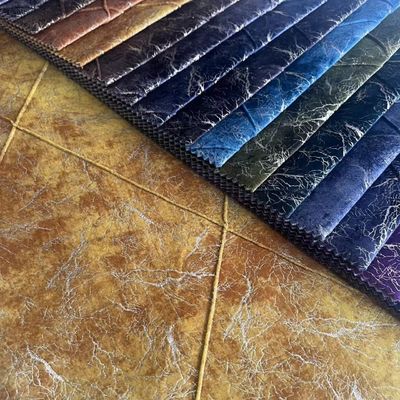 Metallic Luxury Sofa Fabric Colorful Lightweight With Knitted Technics
