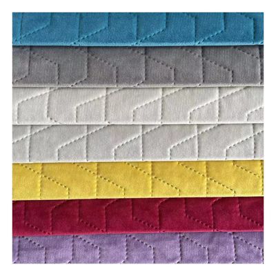 100% Polyester Luxury Sofa Fabric Knitted Waterproof With Embroidered Pattern
