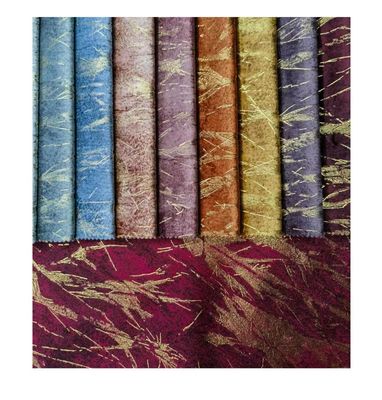 100% Polyester Soft Knitted Fabric Holland Velvet Print With Embossed Style