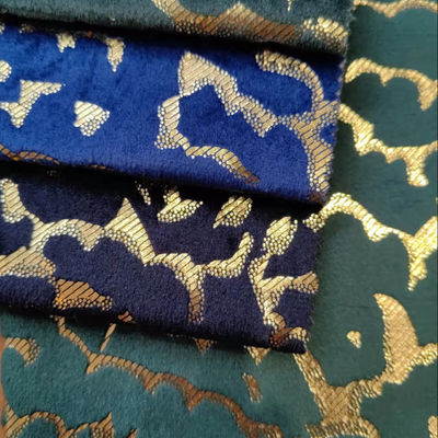 Marble Pattern Holland Velvet Fabric Foil Knit Fabric Black Anti Static