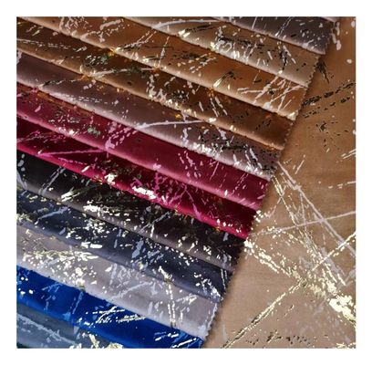 Shrink Resistant Embossed Foil Velvet Fabric Printed Knitted Fabric