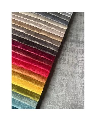100% Polyester Luxury Curtain Fabric Bronzed Velvet Fabric For Home Decoration