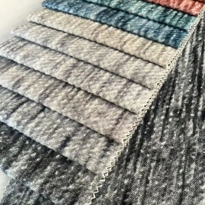 Breathable Embossed Knit Fabric Abrasion Resistant With Easy Maintenance
