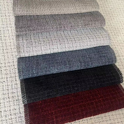 Europe Style Chenille Sofa Fabric Water Resistant With Plain Style