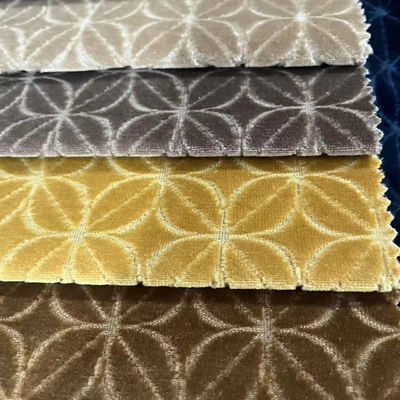 100% PL Jacquard Velvet Sofa Fabric Printed For Home Decoration