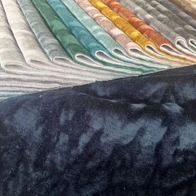 100% Polyester Plush Velvet Fabric High Durability Home Textile Fabric For Furniture